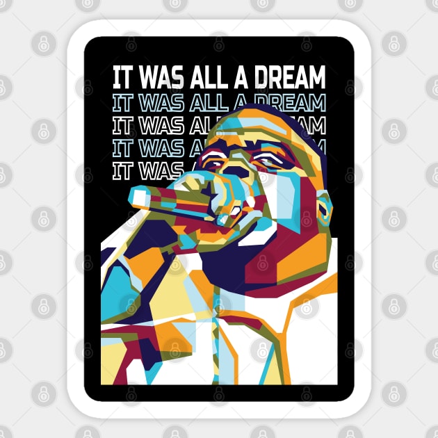 Abstract Popart Rappers in WPAP Sticker by smd90